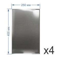 Зеркальная плитка 25x40 см  (4шт.) с част. фацетом 5 мм (прямоугольник)